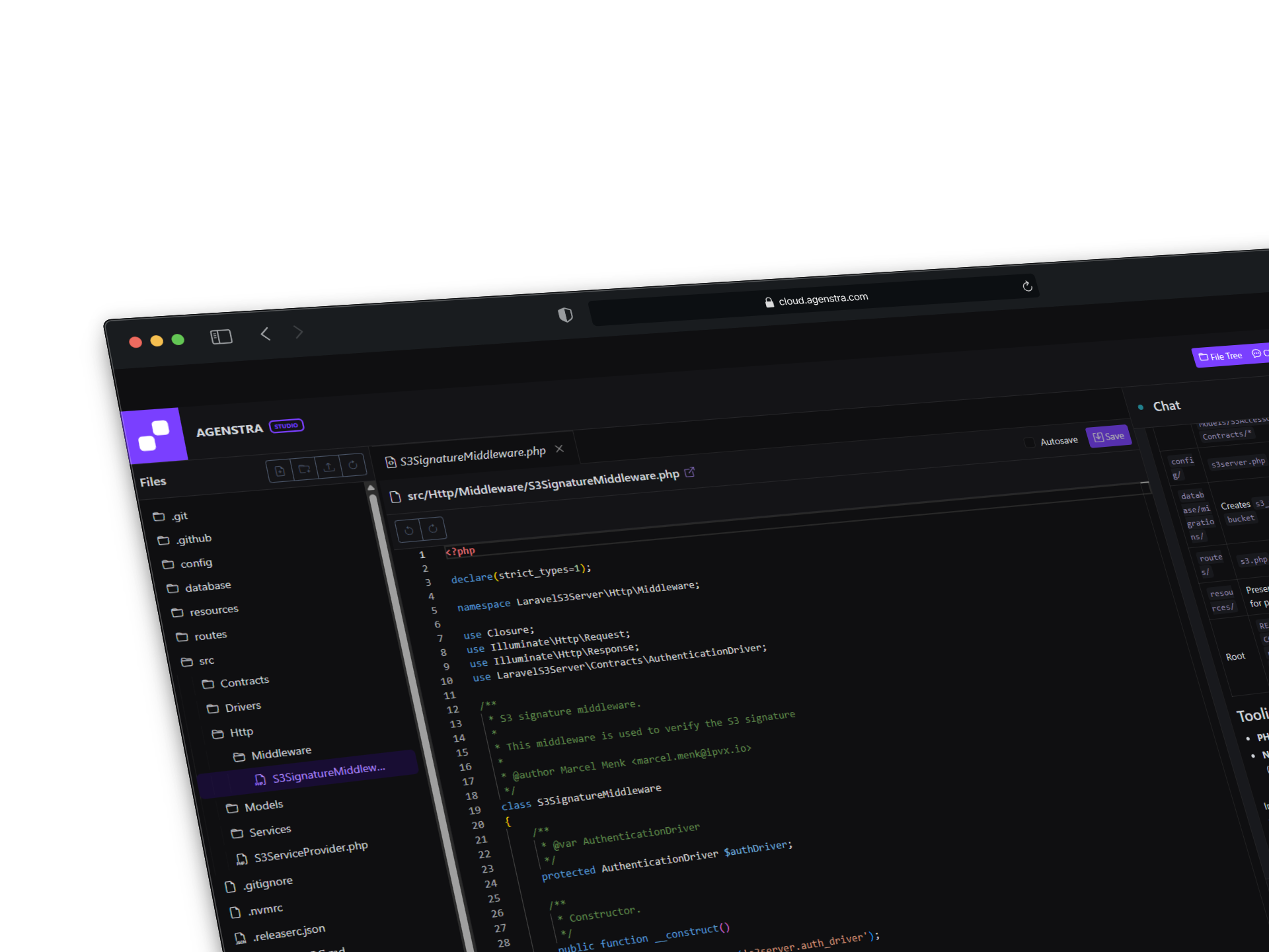 Agenstra Web-IDE und Dashboard